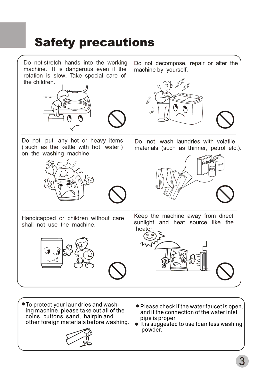 Haier HWM80-113S user manual Petrol 