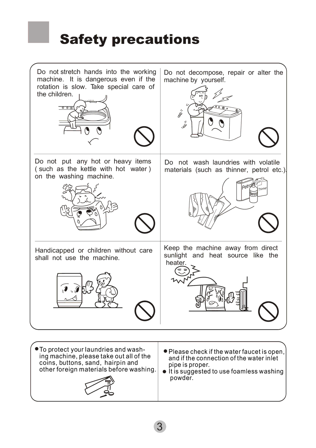 Haier HWM80-27S user manual Petrol 