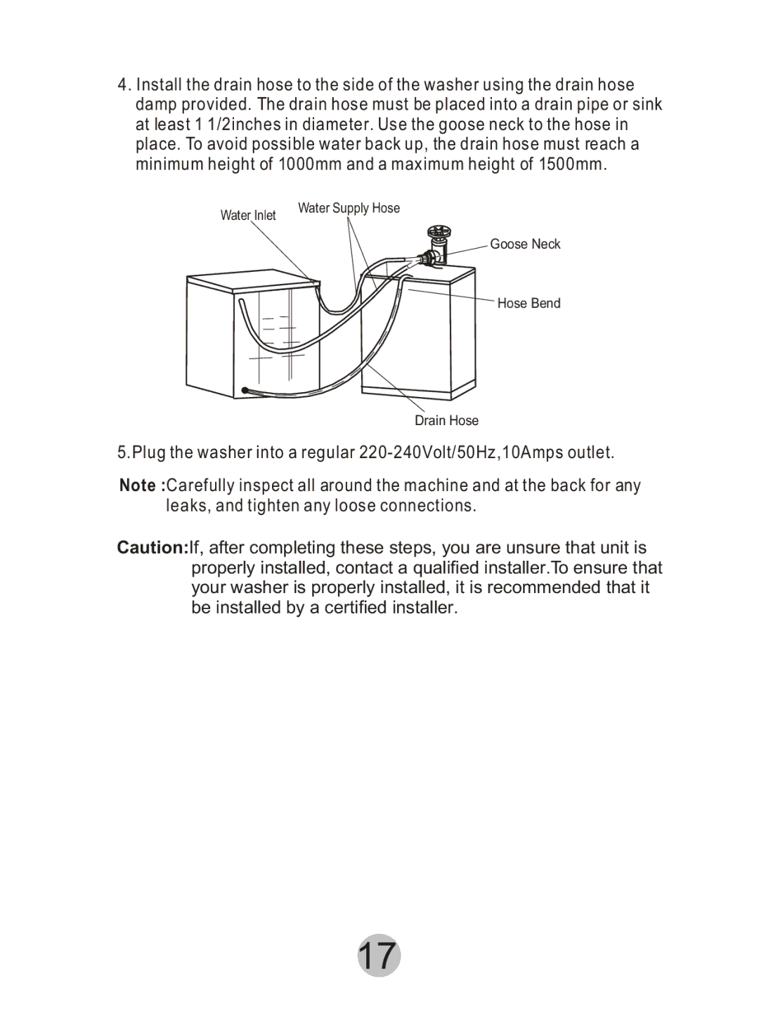 Haier HWM90DD manual Water Inlet 