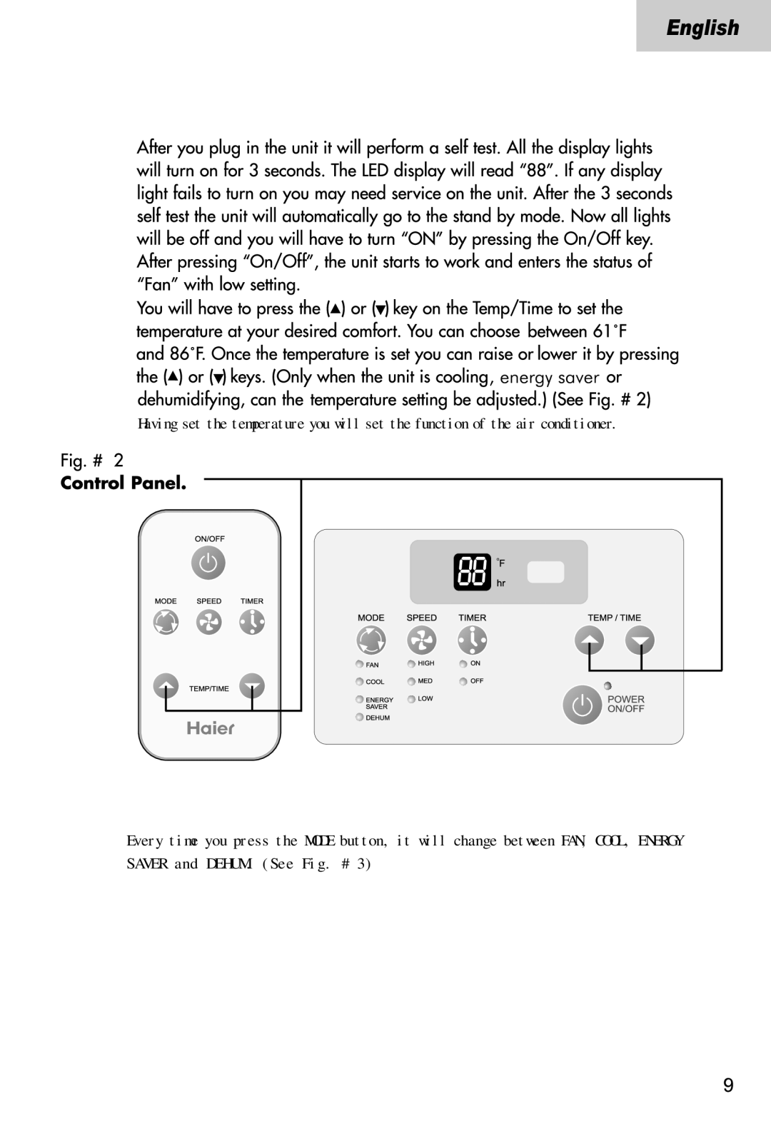 Haier HWR18VC5 manual 