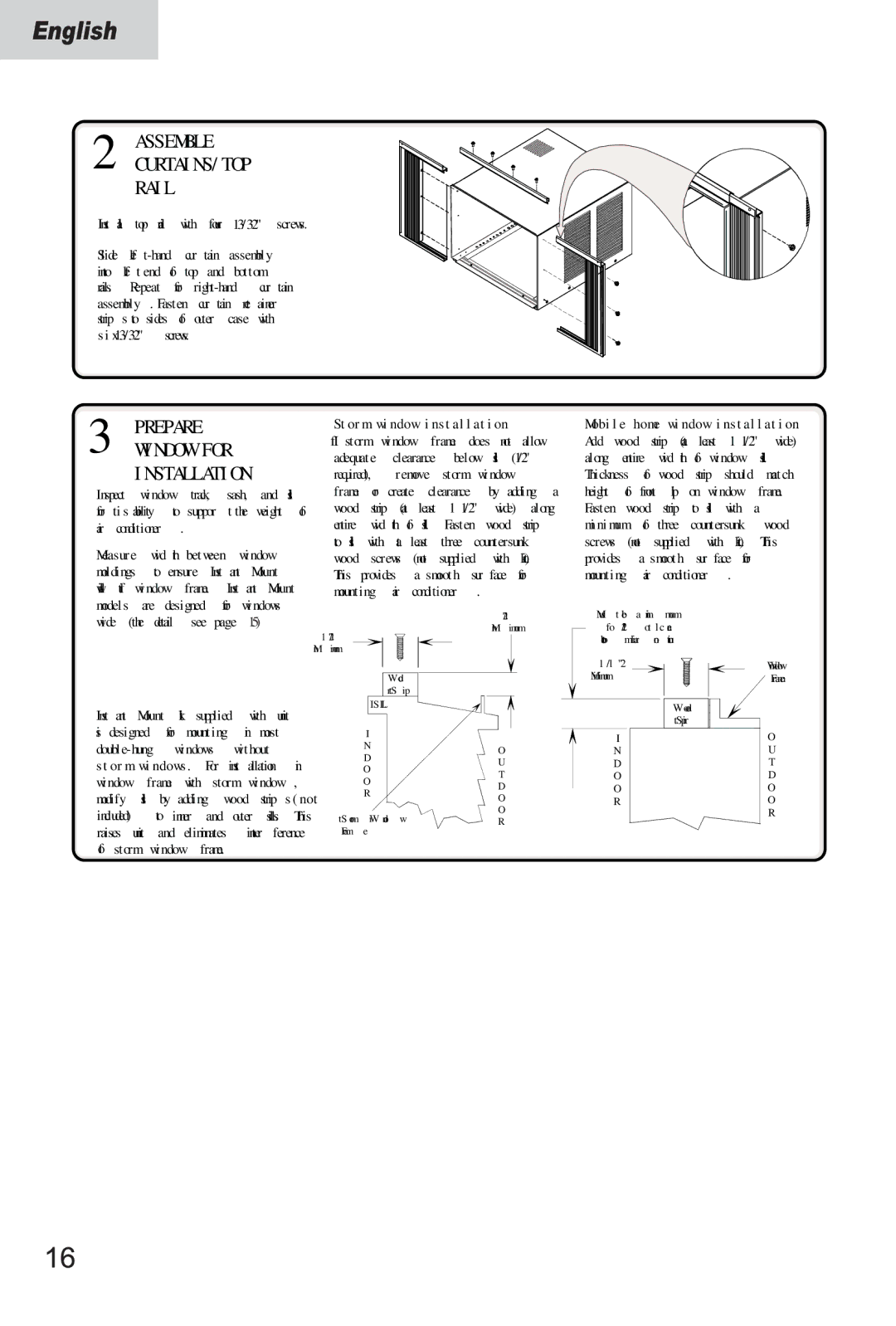 Haier HWR18VC5 manual Rail 