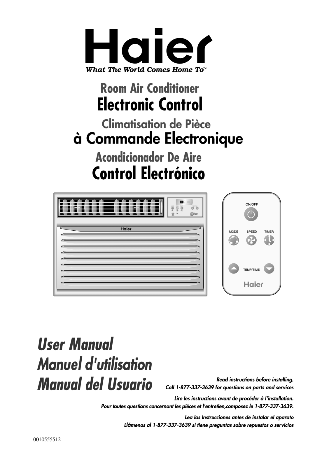 Haier HWR18VC5 manual 0010555512 