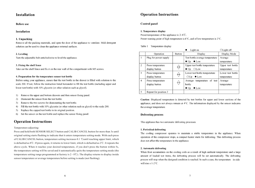 Haier HYC-580, HYC-940 operation manual 