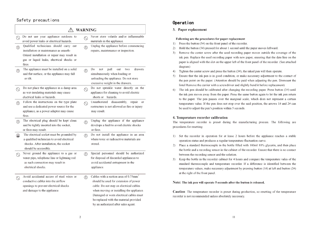 Haier HYC-580, HYC-940 operation manual 