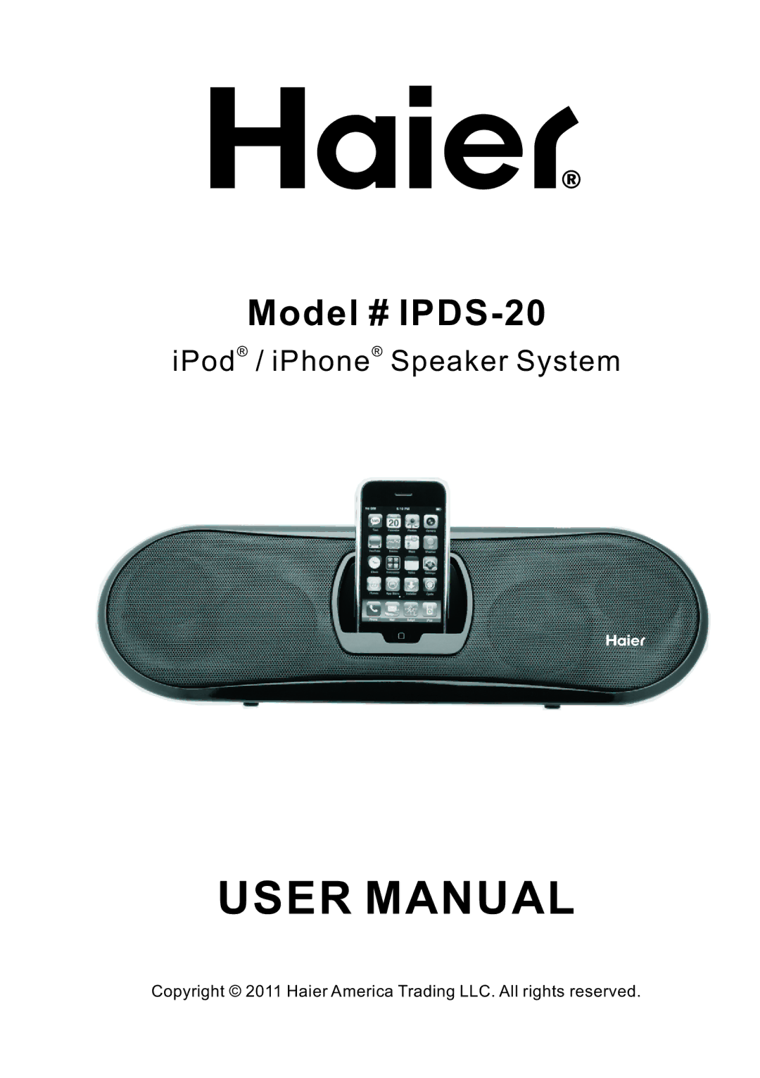 Haier user manual Model # IPDS-20 