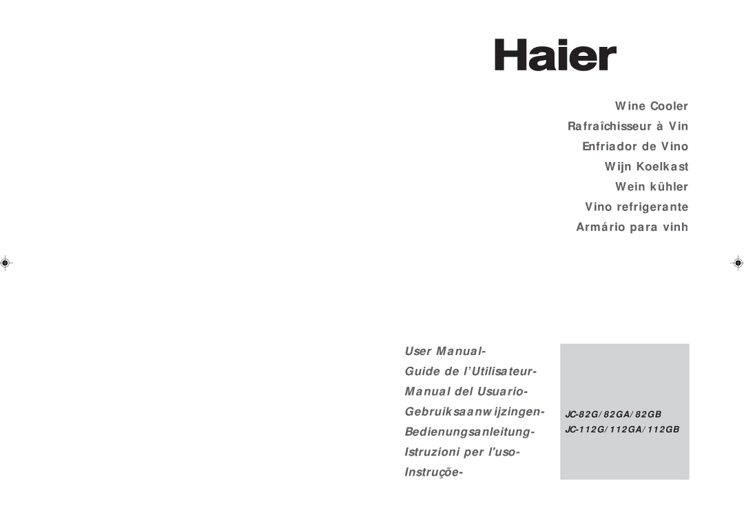 Haier JC-82G user manual Instruçõe 