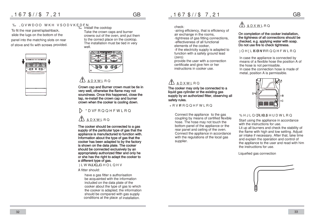 Haier KGG6202-A1, KGG6201-A1, KGG5202-A1, KGG5201-A1 manual 167 $//$ 7,21, Dxwlrq  