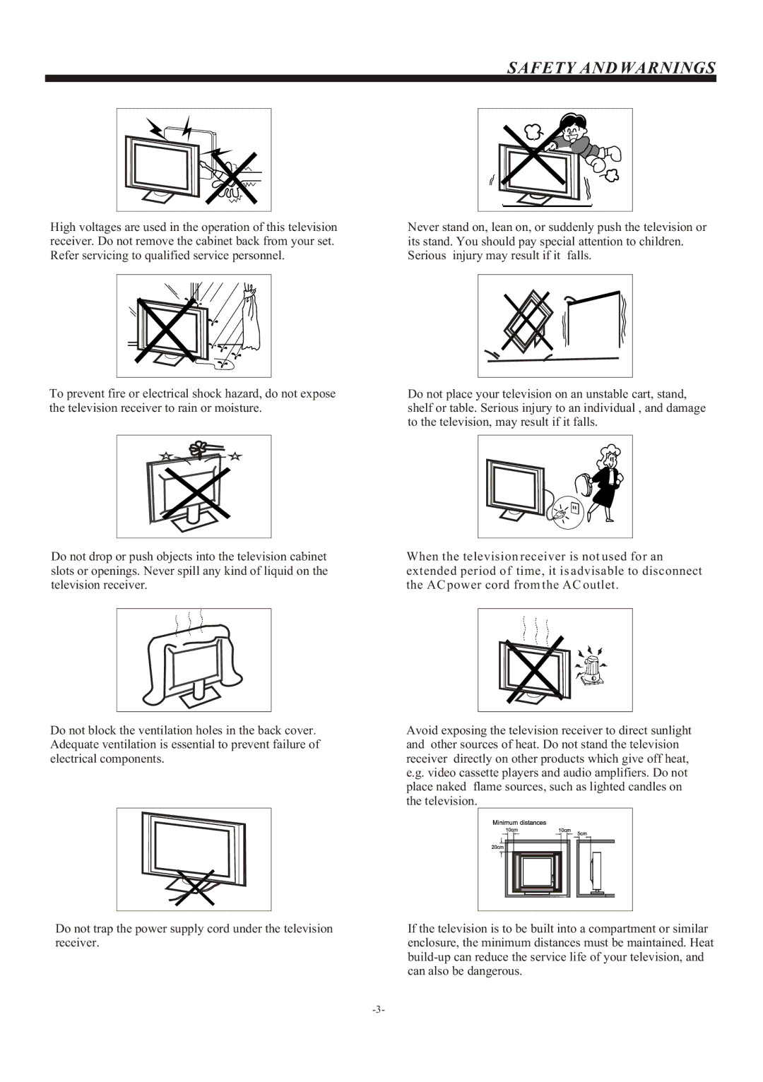 Haier L24M3, L19 M3, L22M3 owner manual Safety and Warnings 