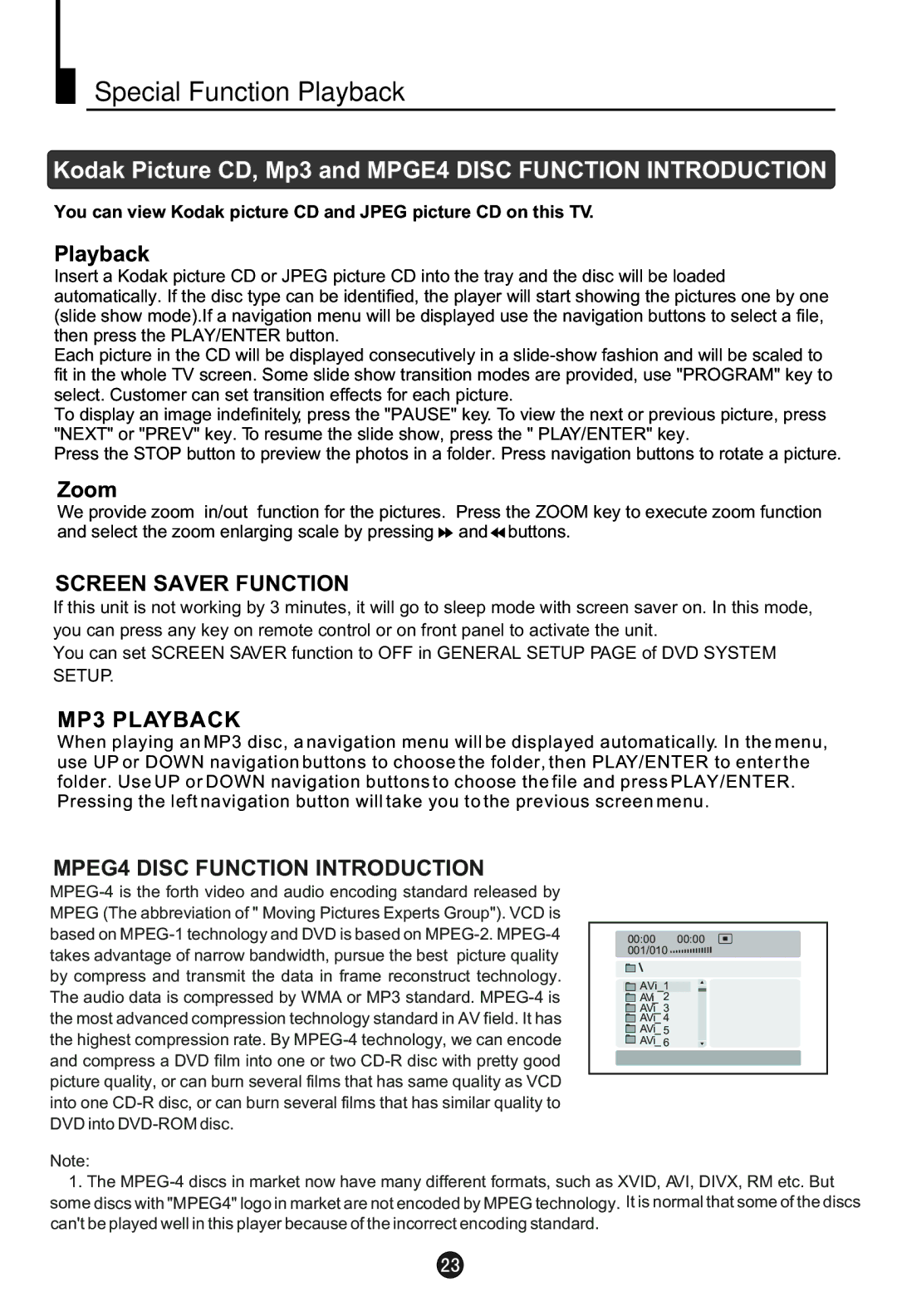 Haier L1920A-C user manual Playback, Zoom 