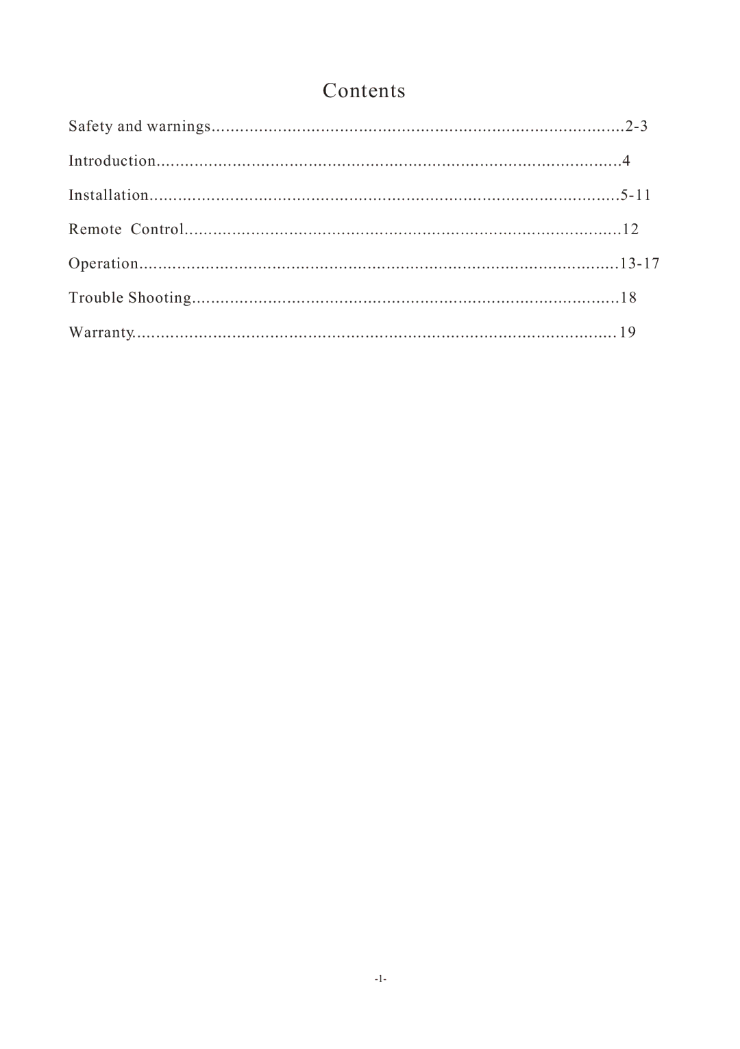 Haier L24B1180, L19B1120, L22B1120 manual Contents 