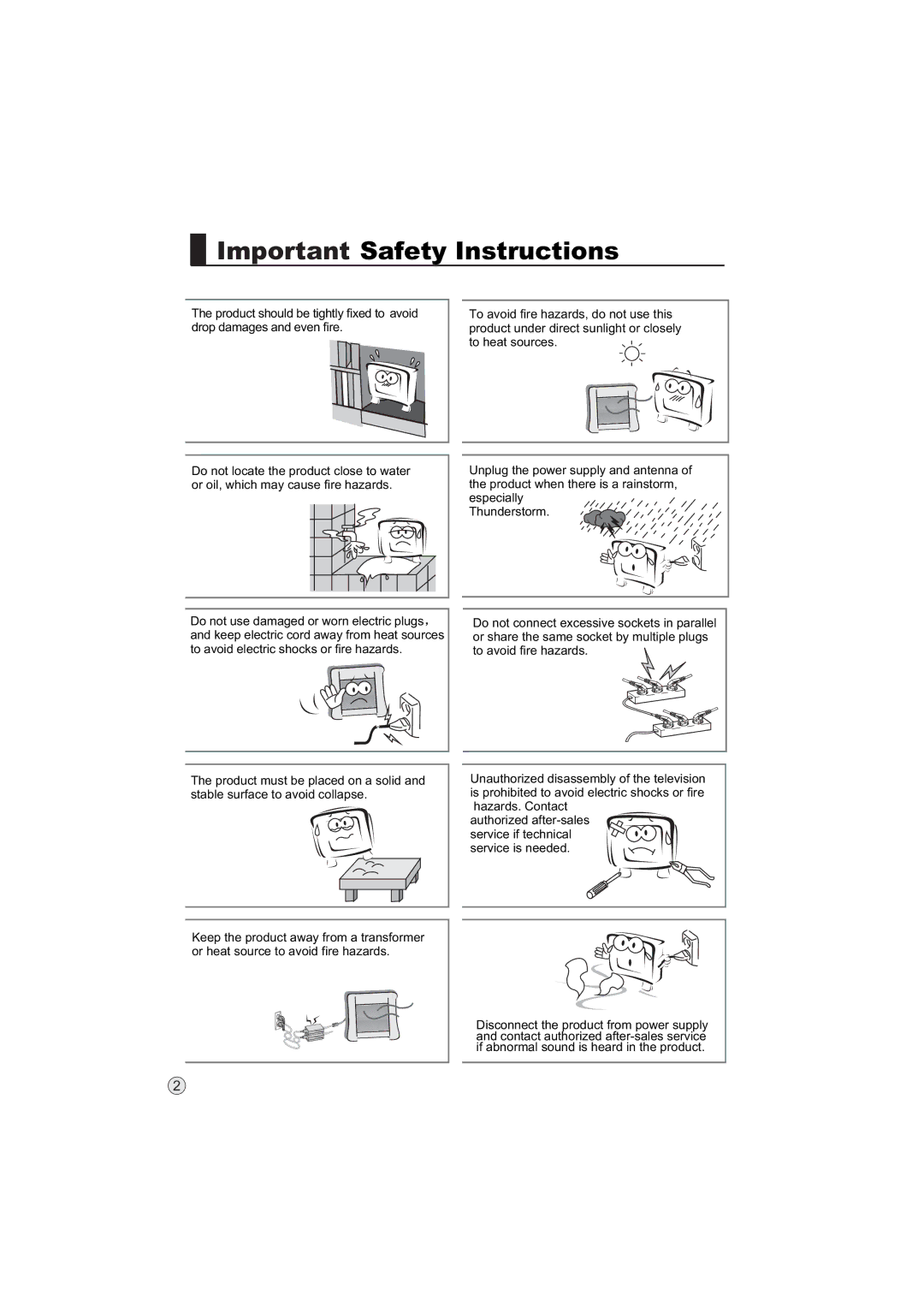 Haier L32A9 -AK, L32A9-AKF manual Important Safety Instructions 