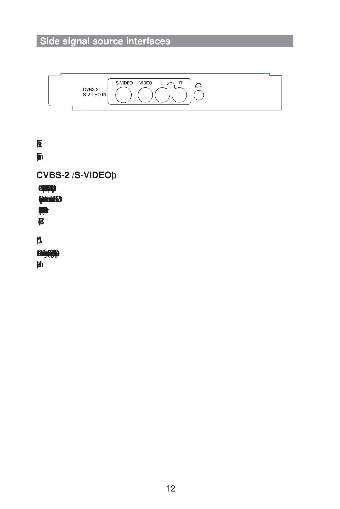 Haier L32A9 owner manual Side signal source interfaces, Earphone socket, Audio input 