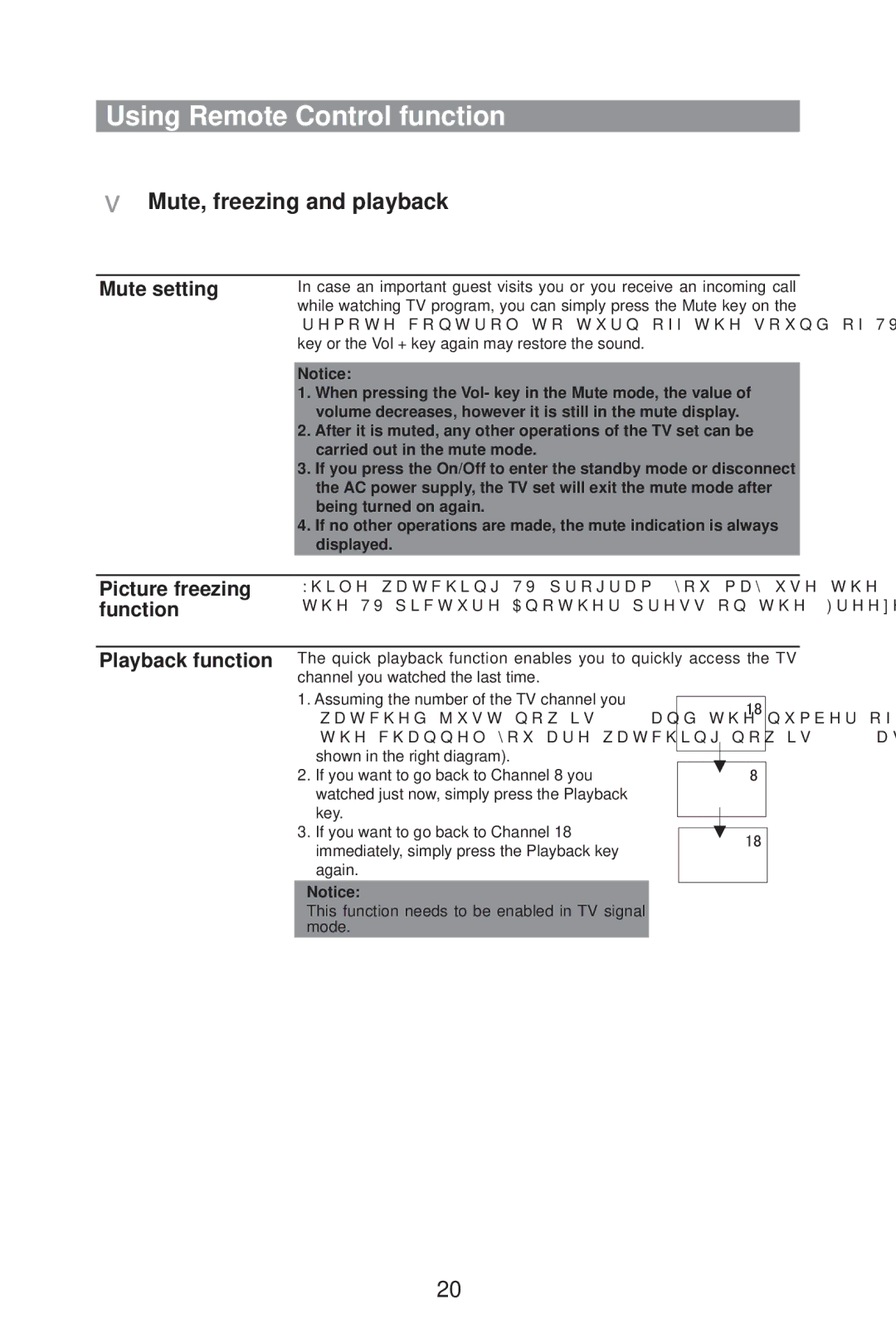 Haier L32A9 owner manual Using Remote Control function 