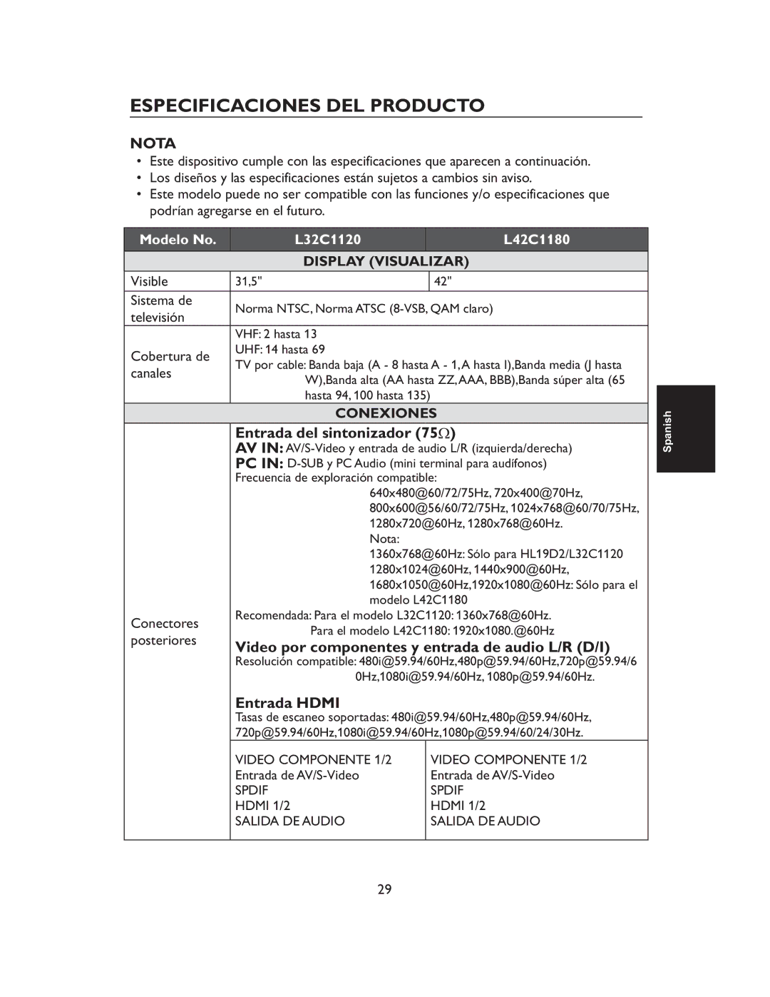 Haier L32C1180, L32C1120 owner manual #C#*9, +H$ 