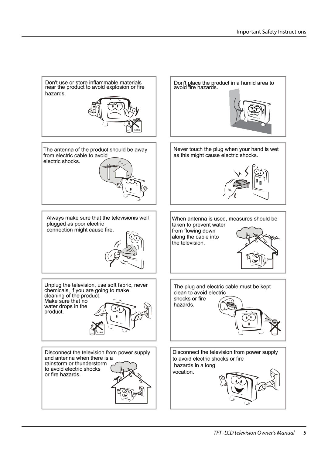 Haier L32K3 owner manual Important Safety Instructions 