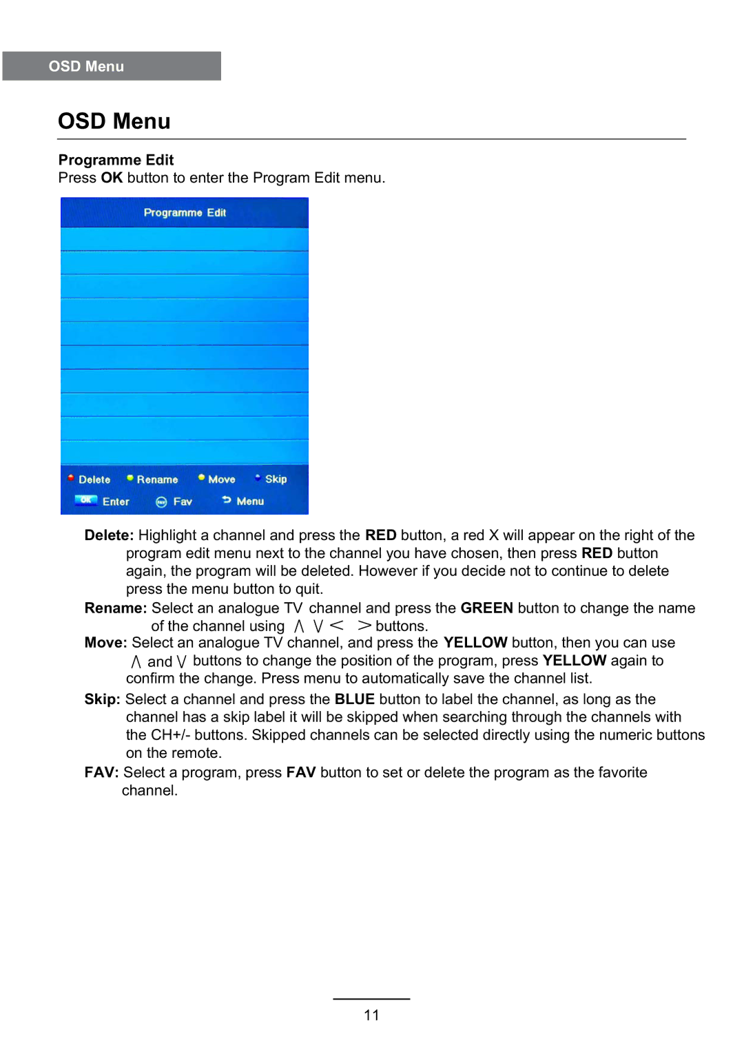 Haier L39Z10A manual Programme Edit 