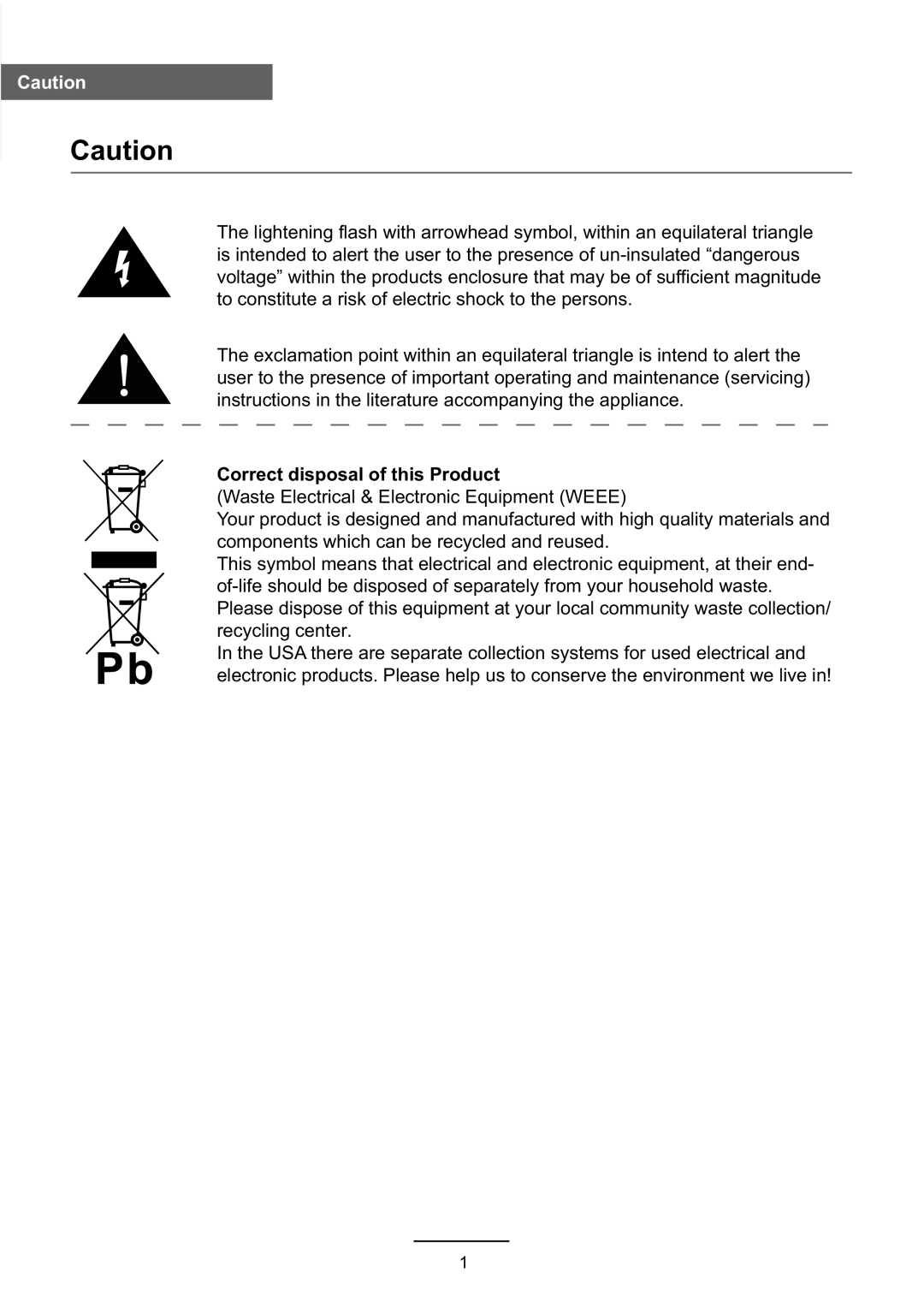 Haier L39Z10A user manual Correct disposal of this Product 