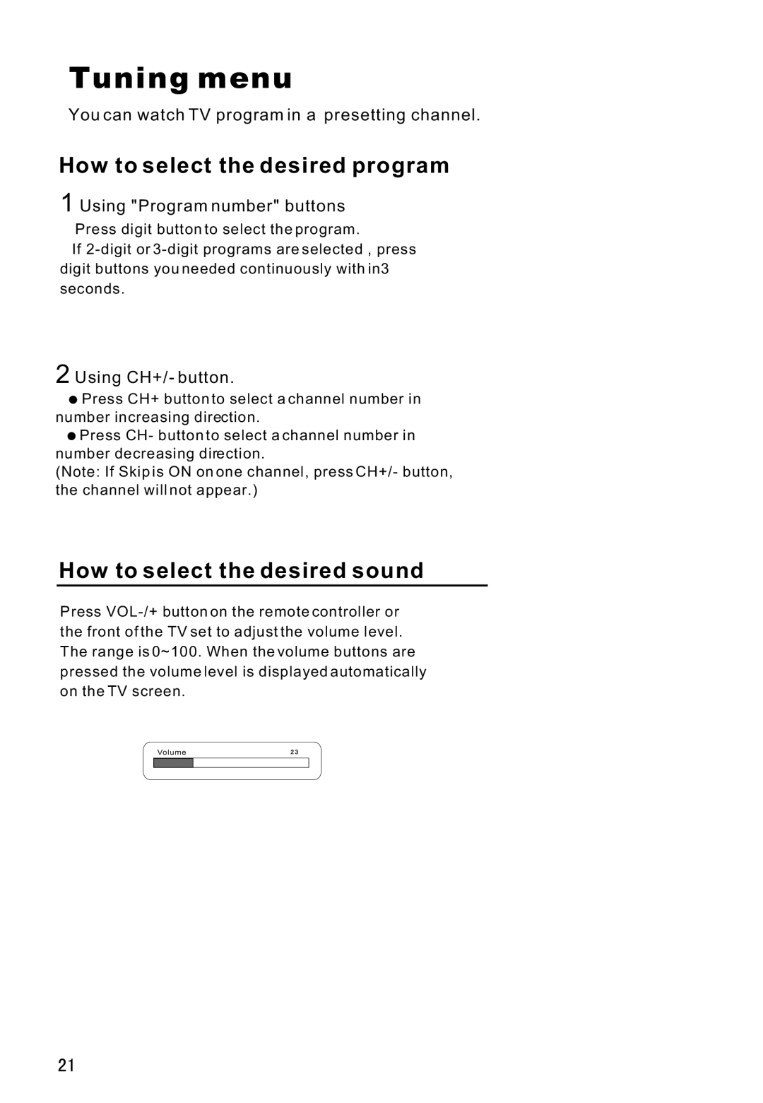 Haier L42V6-A8 S owner manual How to select the desired program, How to select the desired sound 