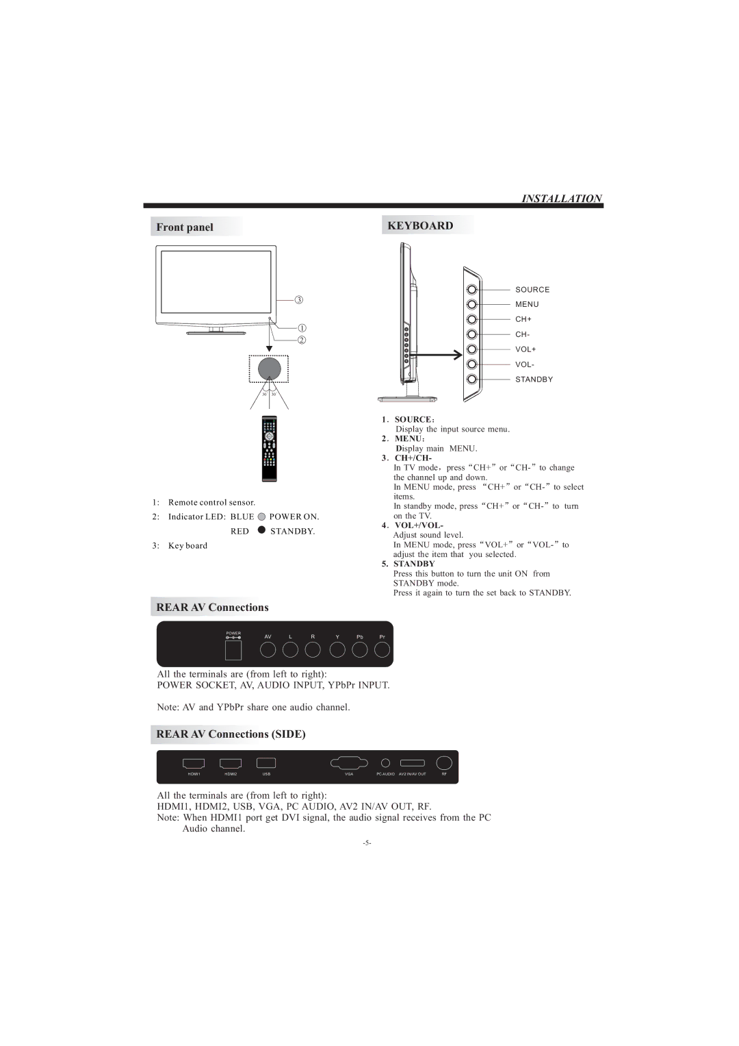 Haier LE22C430, LE24C430, LE19C430 owner manual Installation 