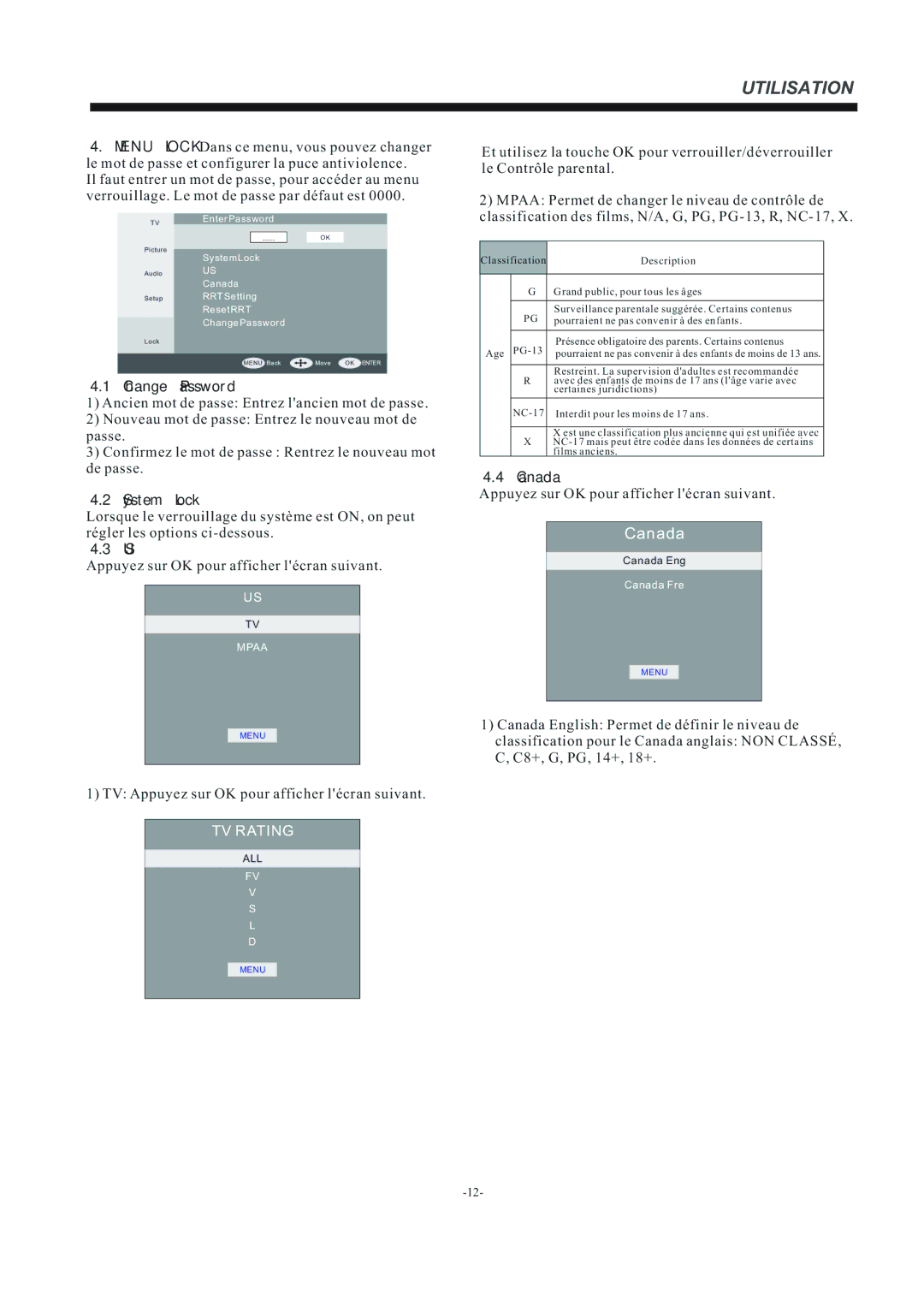 Haier LE22F33800 manual TV Appuyez sur OK pour afficher lécran suivant 