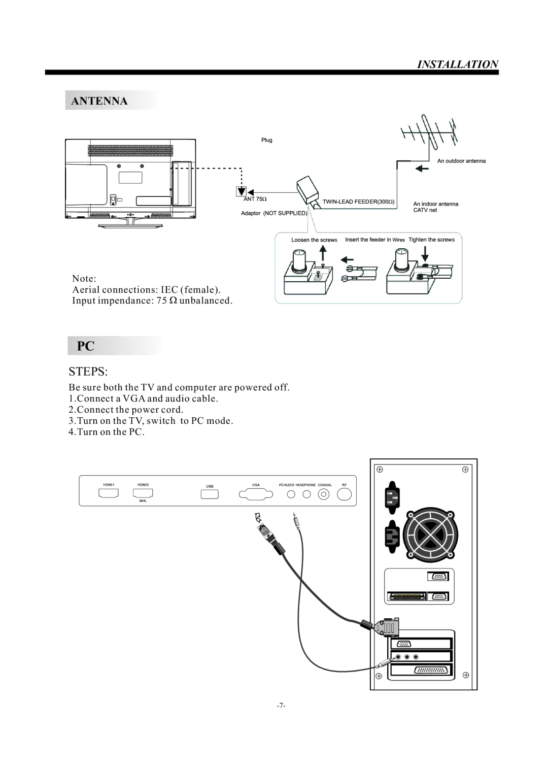 Haier LE22F33800 manual Steps 