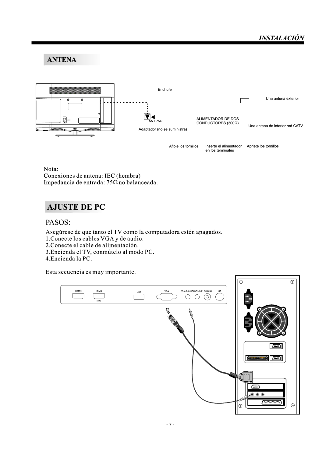 Haier LE24H3380 manual 