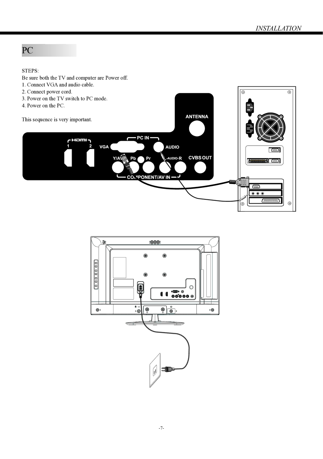 Haier LE24P600, LE22P600 owner manual Steps 