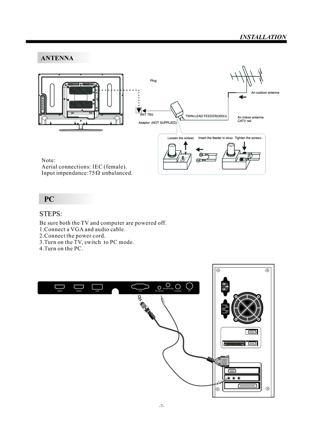 Haier LE29F2320 manual Steps 