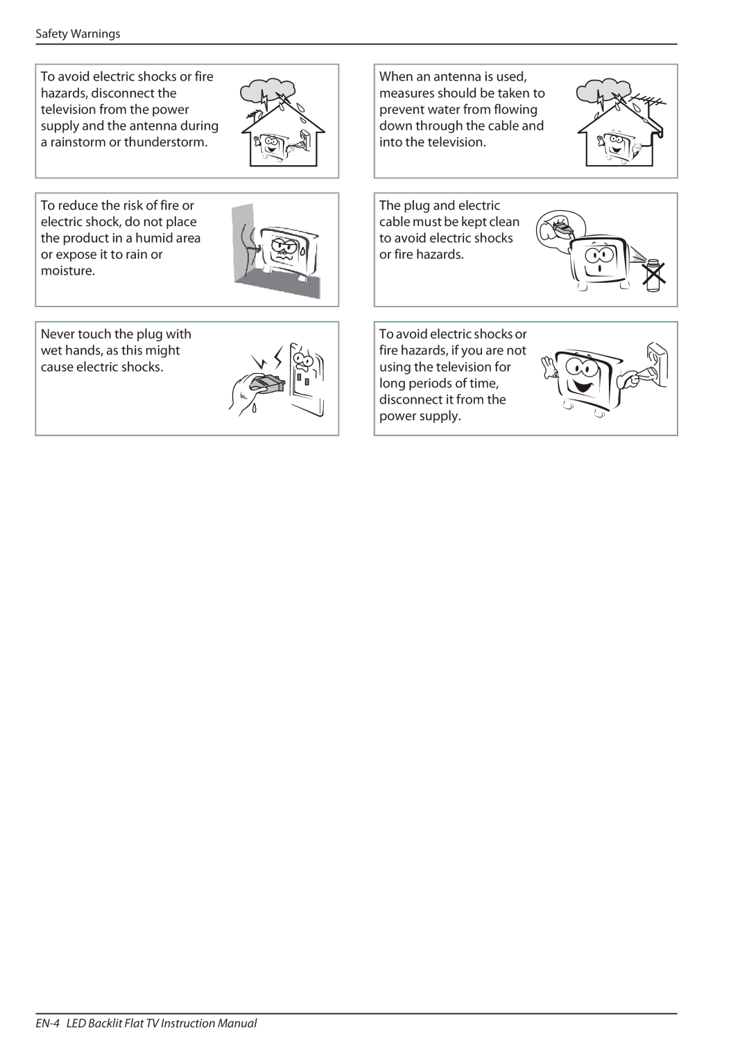 Haier LE32A650, LE32F600 owner manual Safety Warnings 