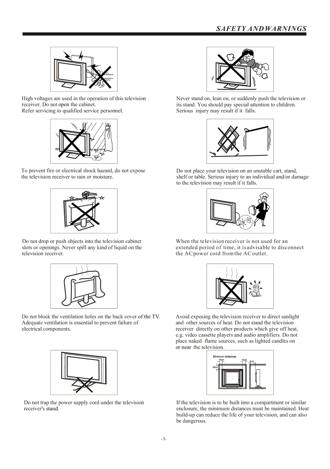 Haier LE32B13200, LE26B13200 manual Safety and Warnings 