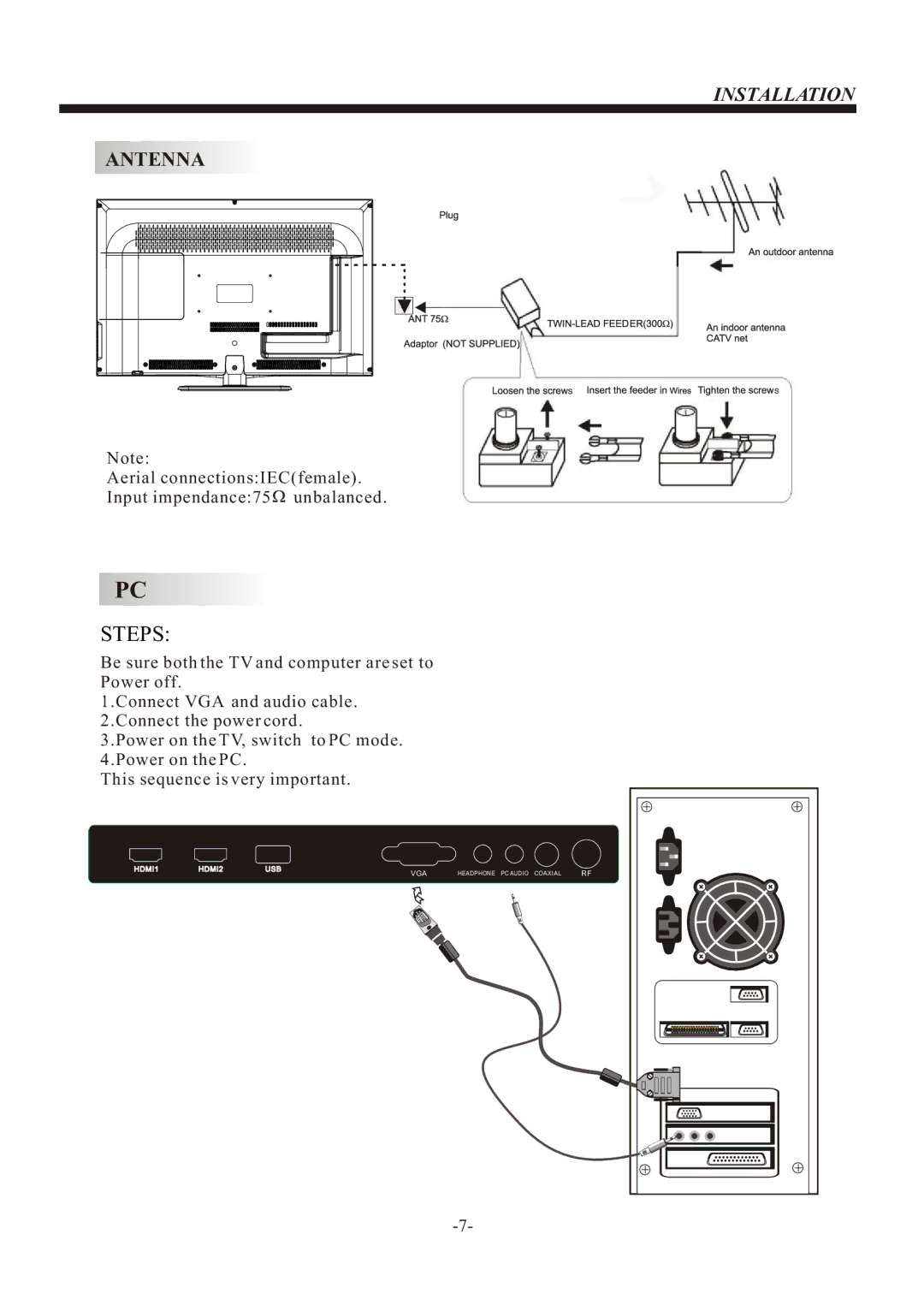 Haier LE32B13200, LE26B13200 manual Steps 