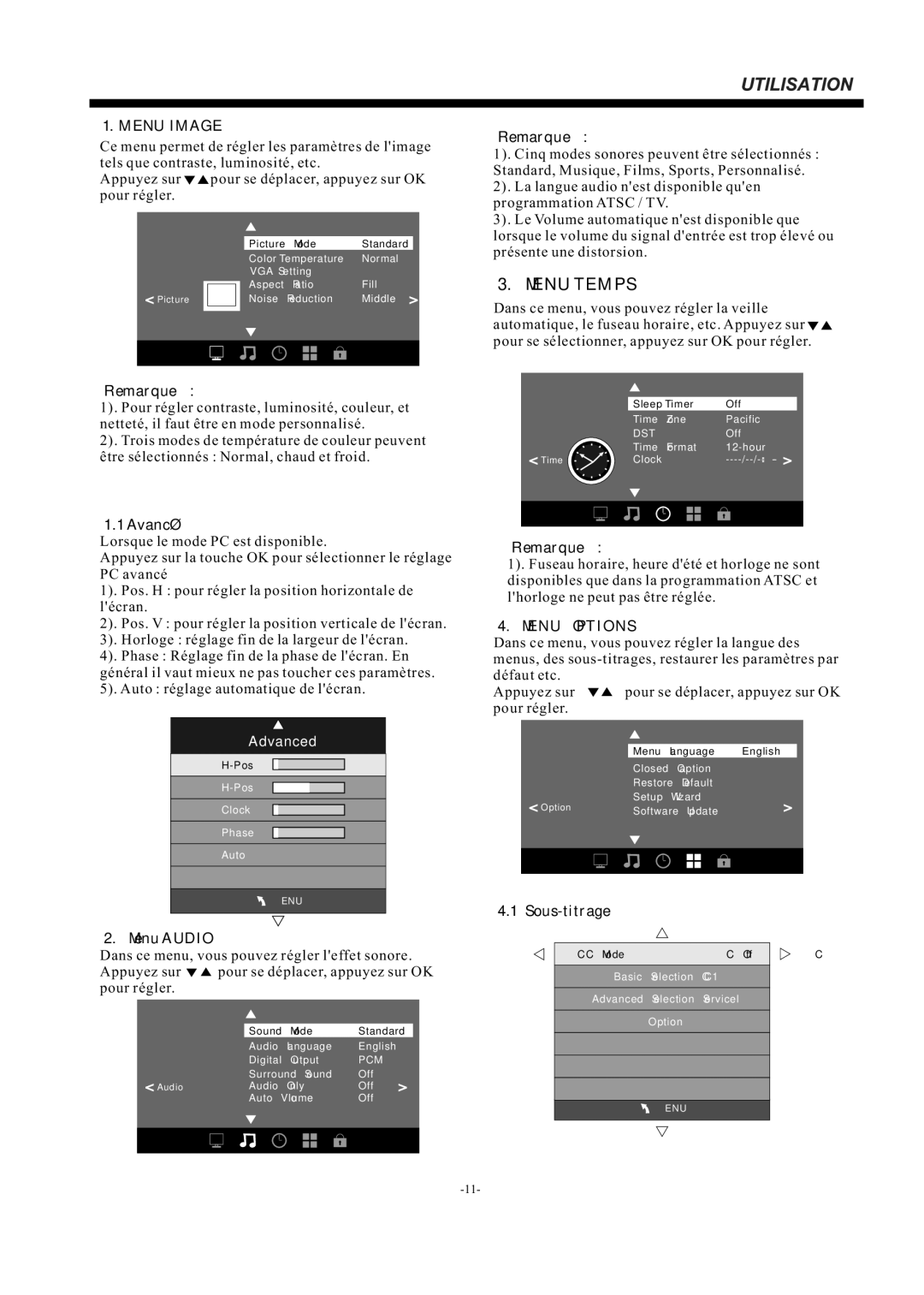 Haier LE32F2220, LE39F2280 manual Menu Image, Menu Options 