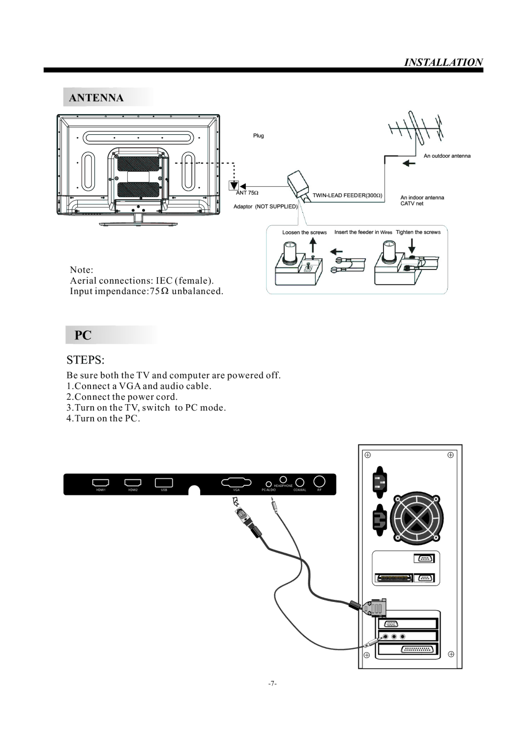 Haier LE39F2280, LE32F2220 manual Steps 