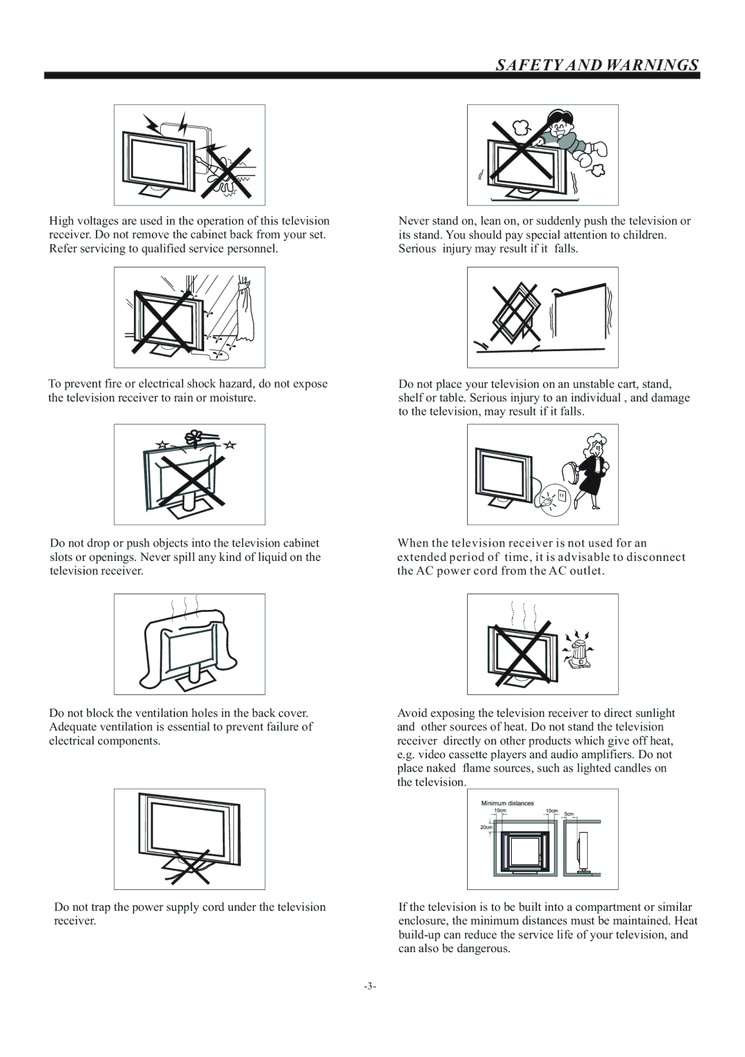 Haier LE40M600 owner manual Safety and Warnings 