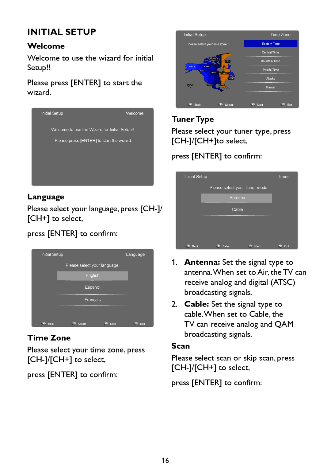 Haier LE32D2320, LE46D2380, LE42D2380, LE39D2380 user manual Initial Setup 