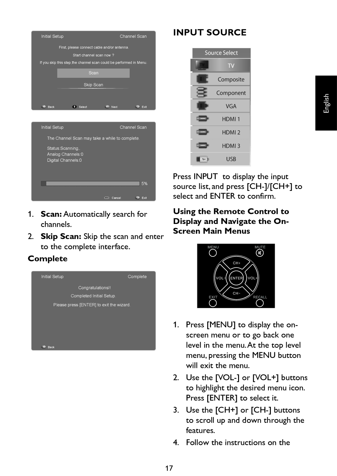 Haier LE39D2380, LE46D2380, LE42D2380, LE32D2320 user manual Input Source, Complete 