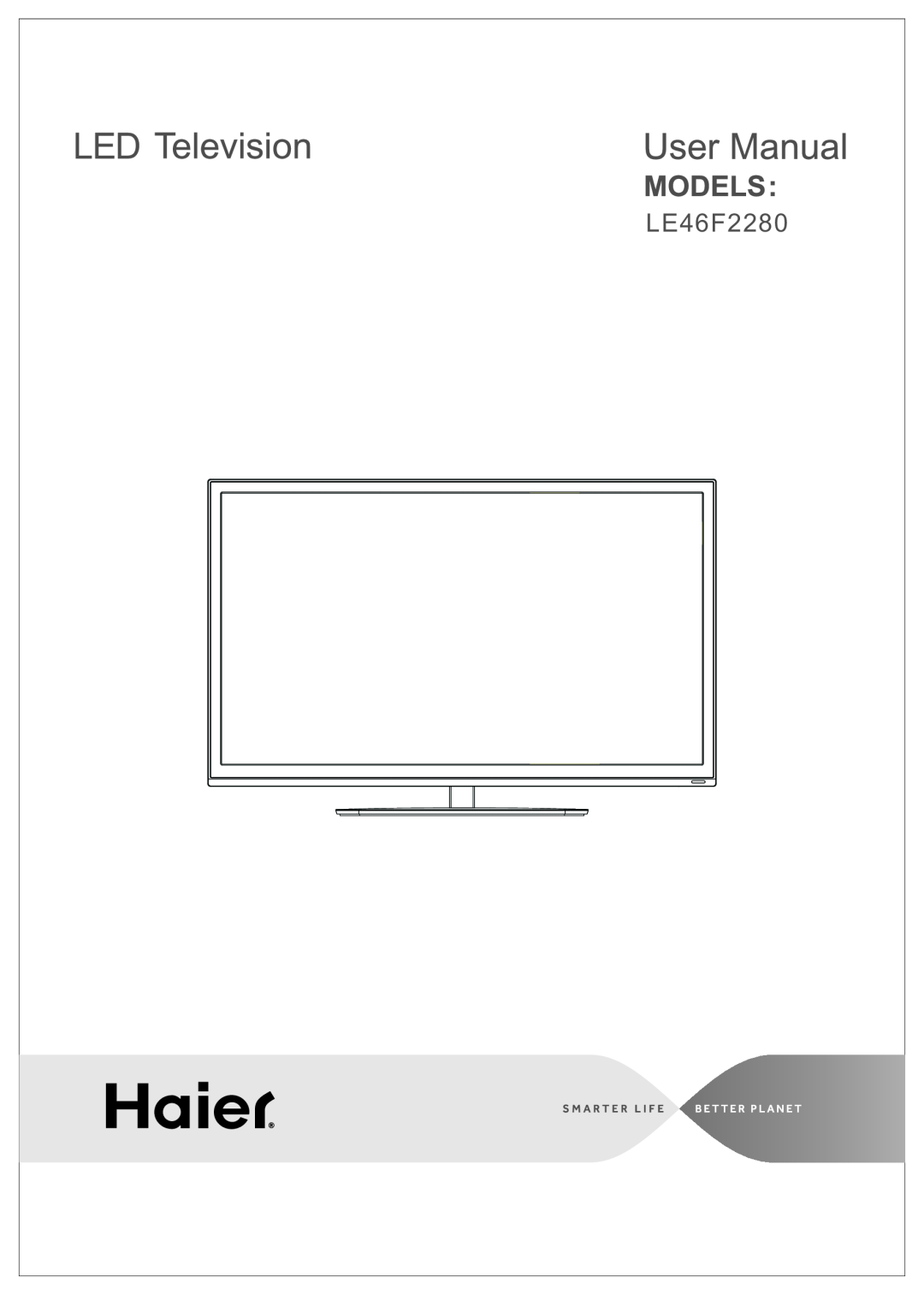 Haier LE46F2280 manual 