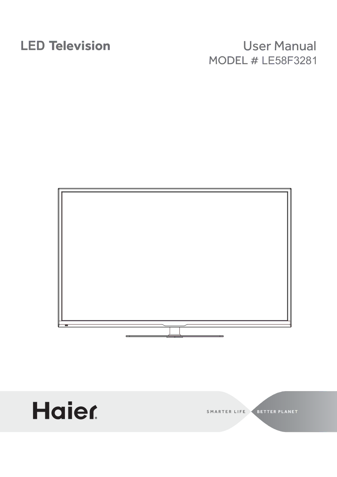 Haier LE58F3281 manual Led 