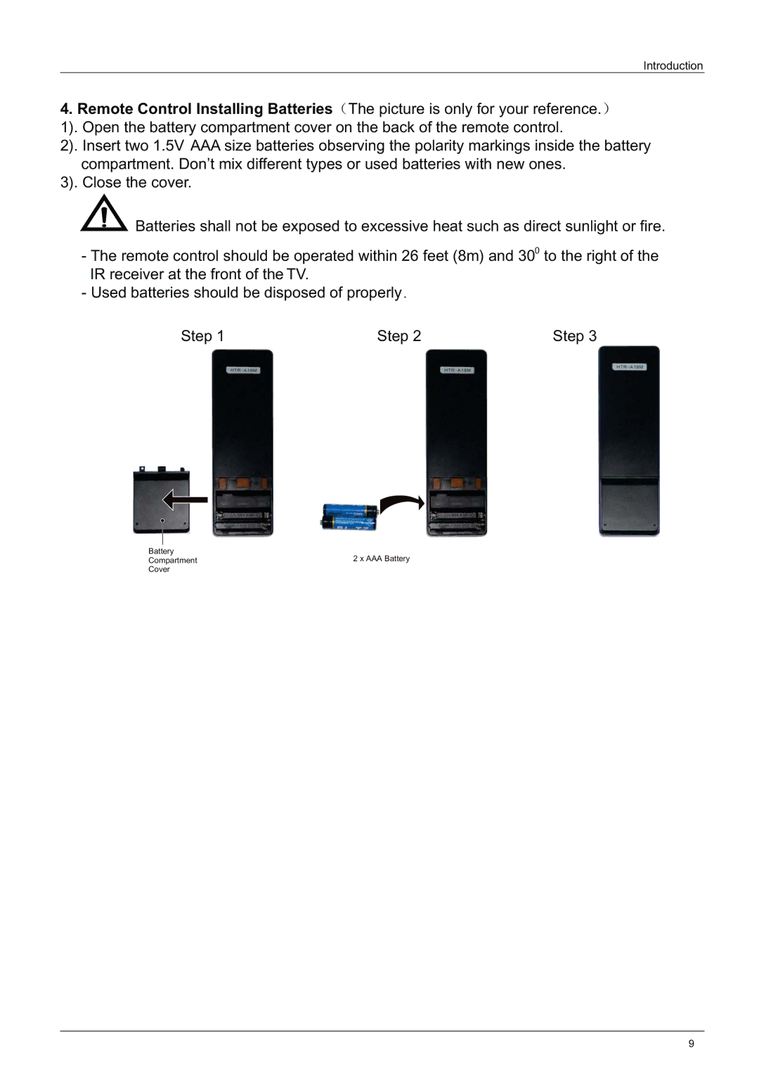 Haier LE58F3281 manual Introduction 