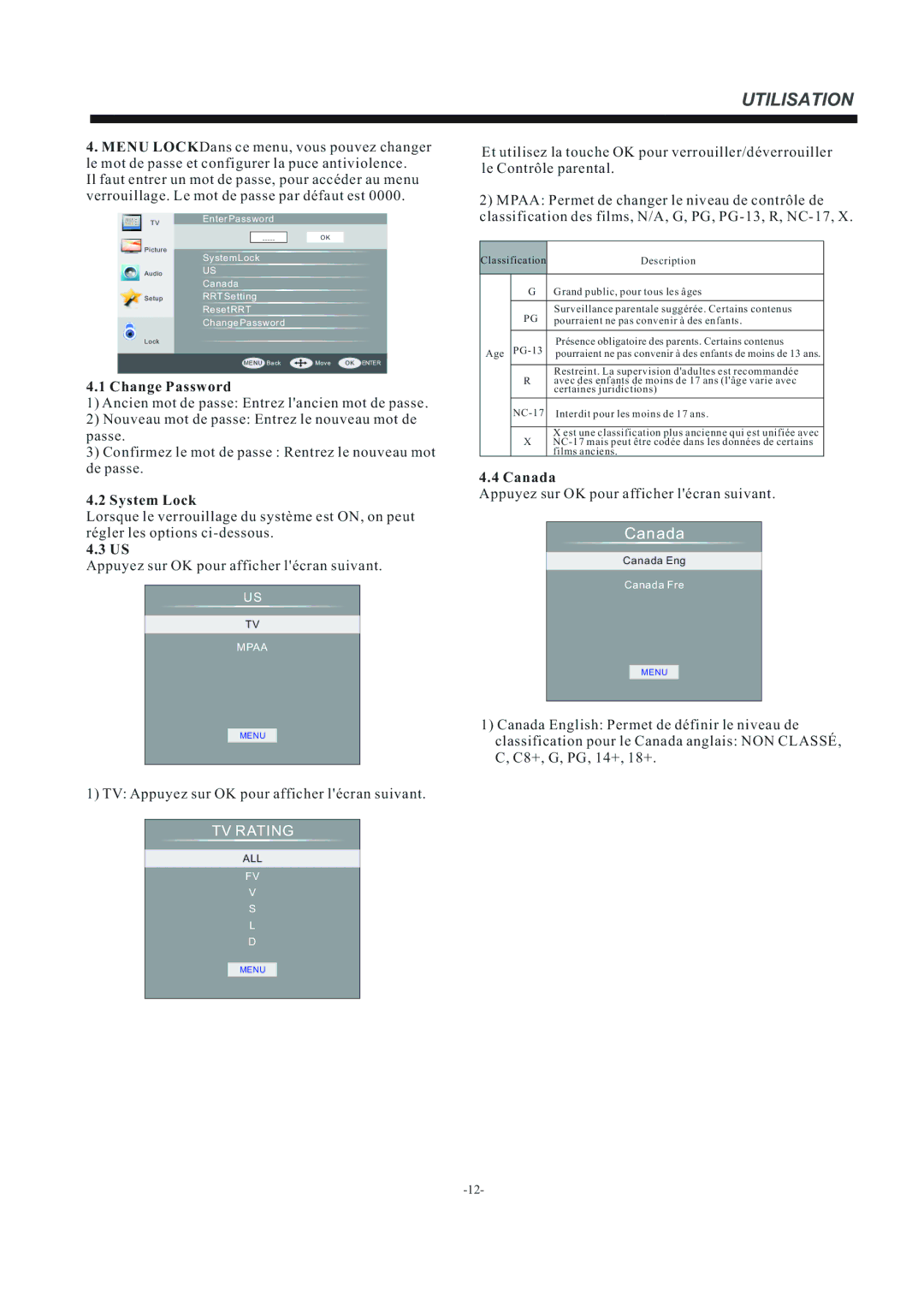 Haier LEC24B3320 manual TV Appuyez sur OK pour afficher lécran suivant 