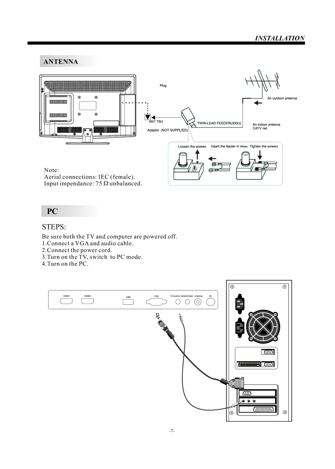 Haier LEC24B3320 manual Steps 