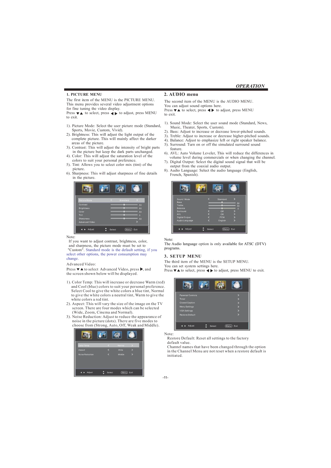 Haier LEC32B33200 manual Operation 