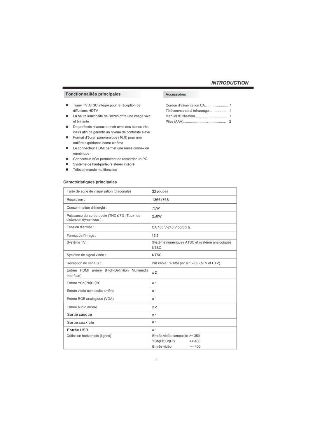 Haier LEC32B33200 manual Ntsc 