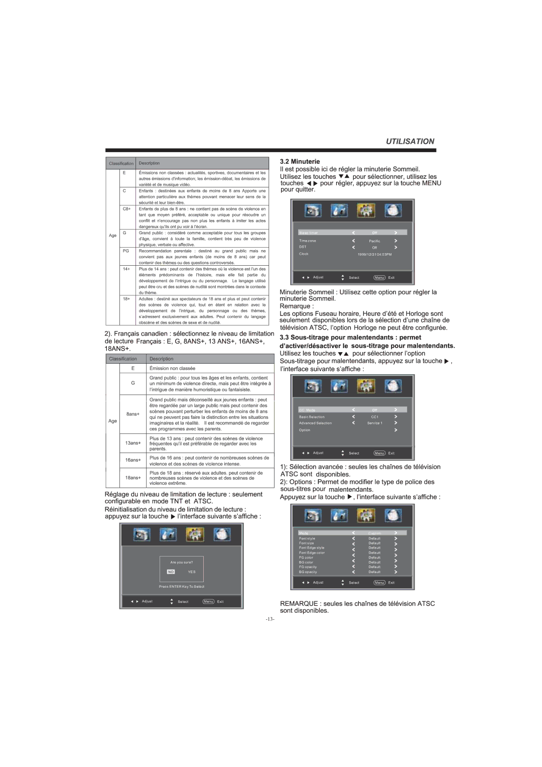 Haier LEC32B33200 manual Off 