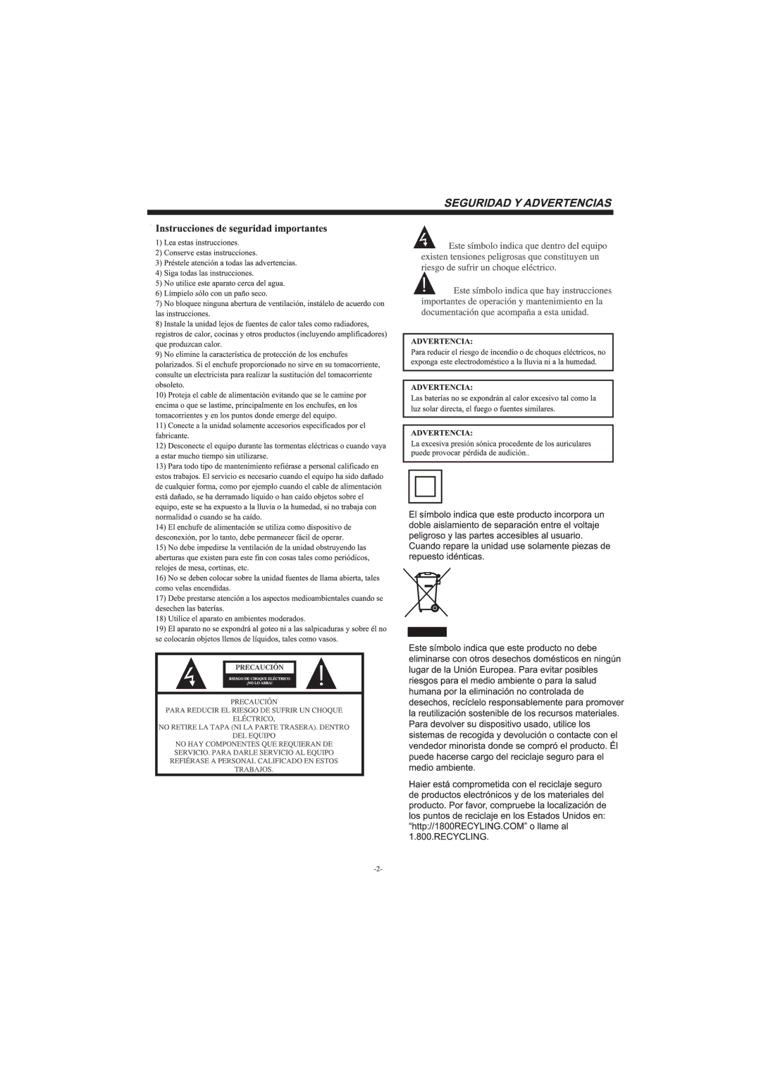 Haier LEC32B33200 manual 