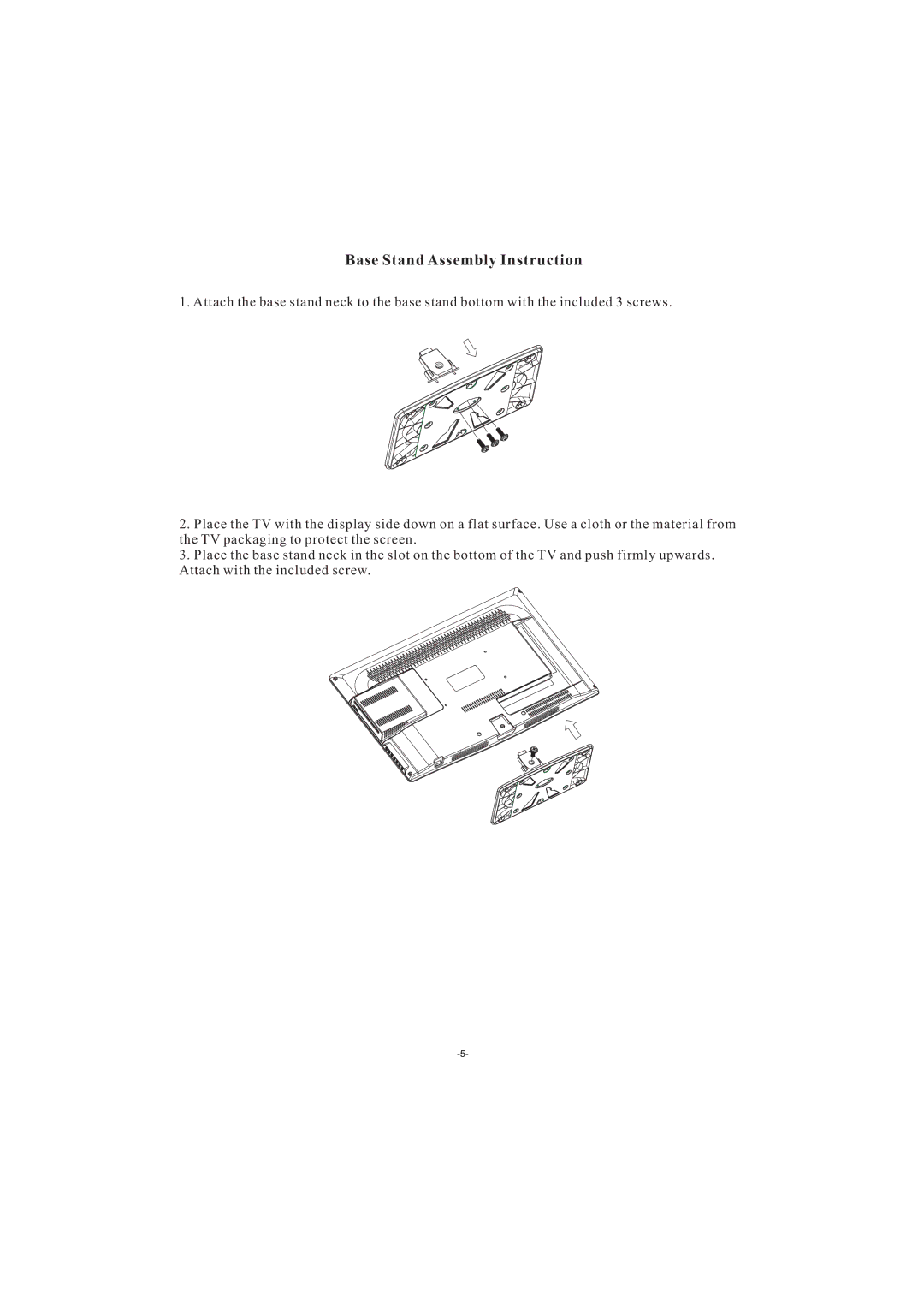 Haier LEC32B33200 manual Base Stand Assembly Instruction 