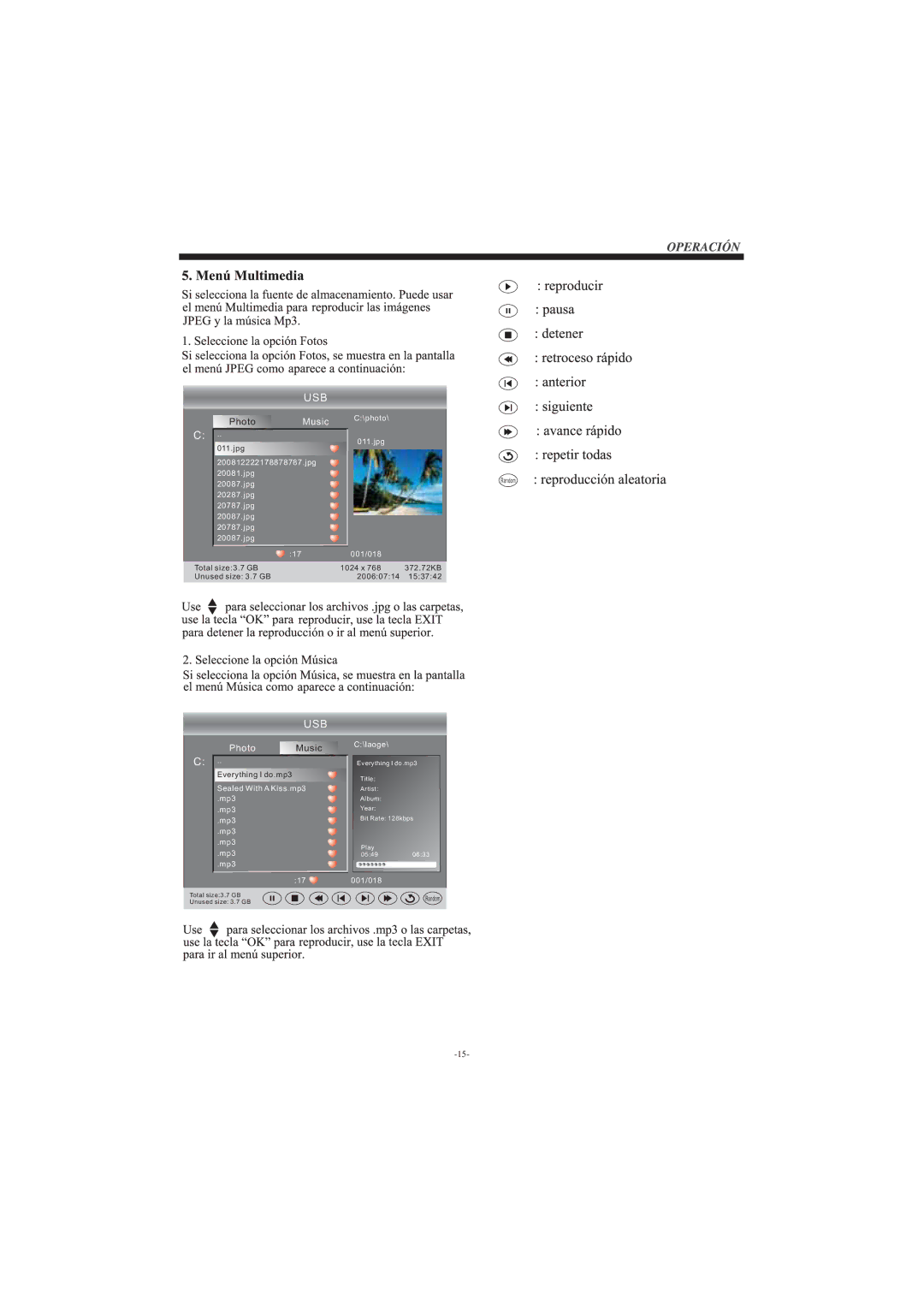 Haier LEC32B33200 manual Usb 