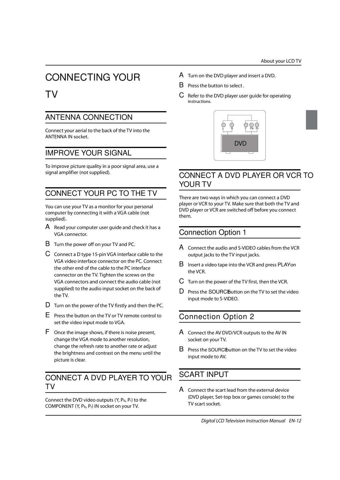 Haier LED19, LED40T3, LED22T3 instruction manual Connecting Your 