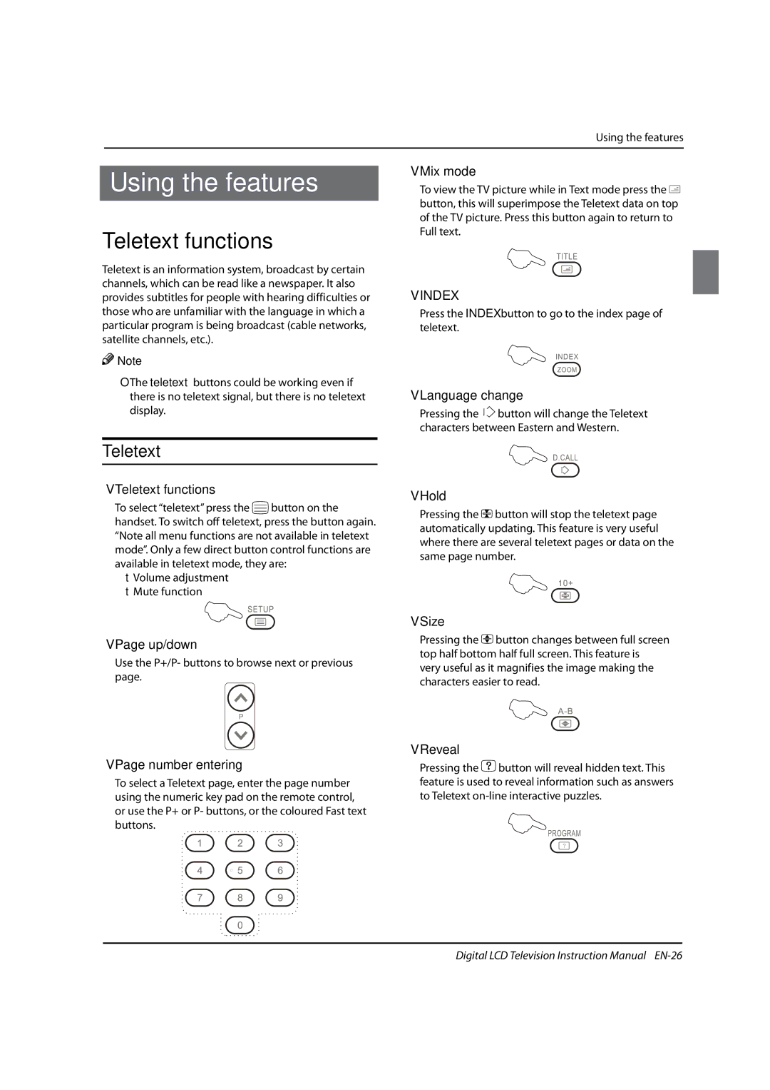 Haier LED22T3, LED19, LED40T3 instruction manual Teletext, Index 