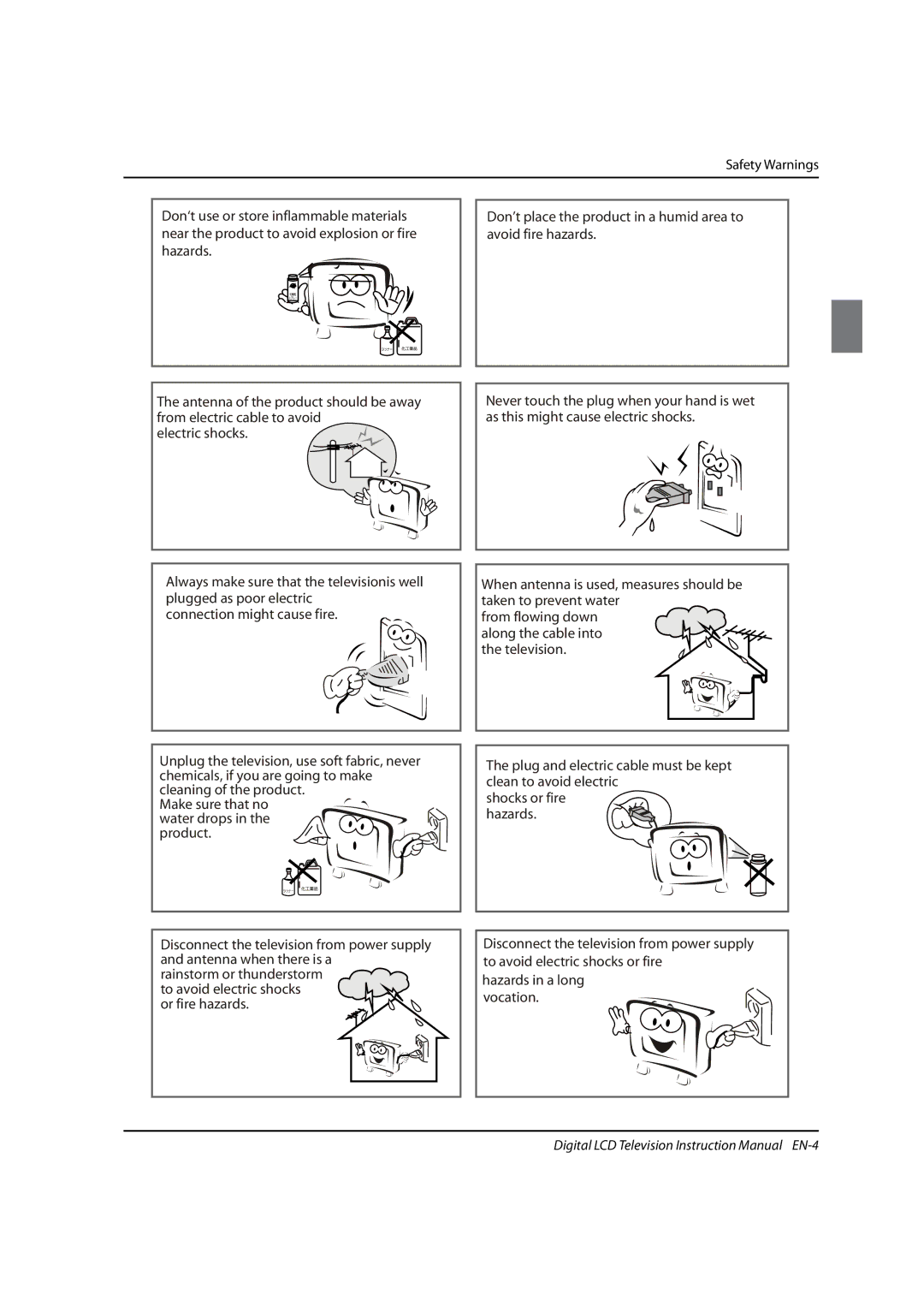 Haier LED40T3, LED19, LED22T3 instruction manual Safety Warnings 